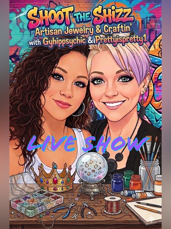 Gyhippsy Flair Jewelry & Arts Jewelry - LIVE SHOW FLYER with Sandra! Artisan Creations How to & More